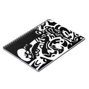 Carnet B&W "Glow" Art Abstrait