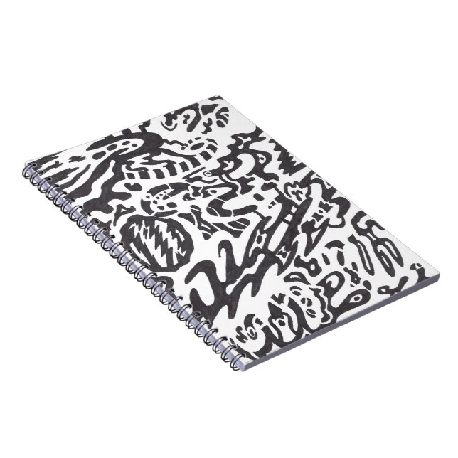 Carnet B&W "Midnight" Abstrait (Côté Droit)