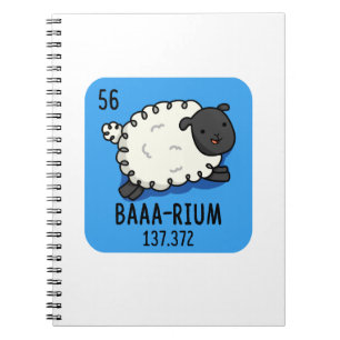 Carnet Baa-rium Funny Sheep Chimie Pun