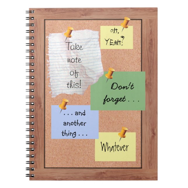 Carnet Babillards avec les notes personnalisables (Devant)