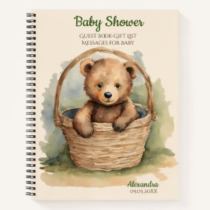 Carnet Baby Bear Baby shower Guest Liste de cadeaux