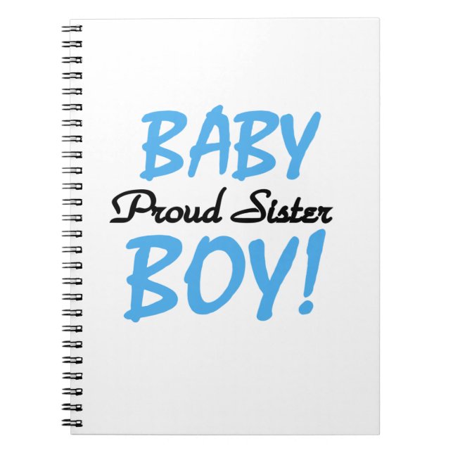 Carnet Baby Boy Fier Soeur Cadeaux (Devant)