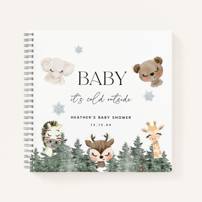 Carnet Baby It's Cold Outside Baby shower Guestbook (Devant)