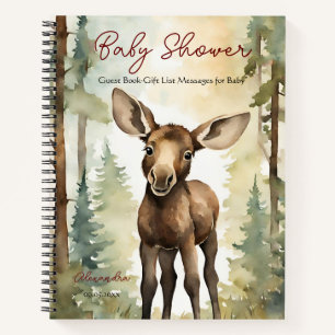 Carnet Baby Moose Neutre Baby shower Invité Liste cadeaux