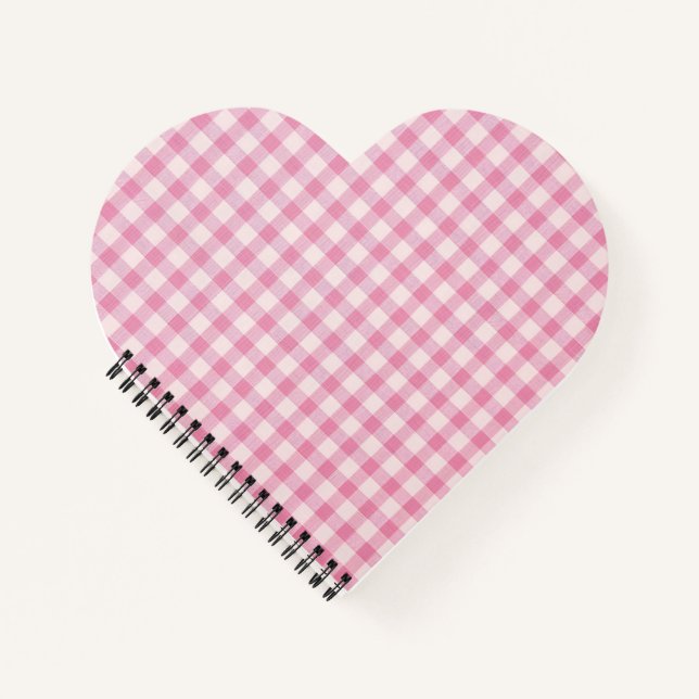 Carnet Baby Pink Gingham Pattern (Devant)