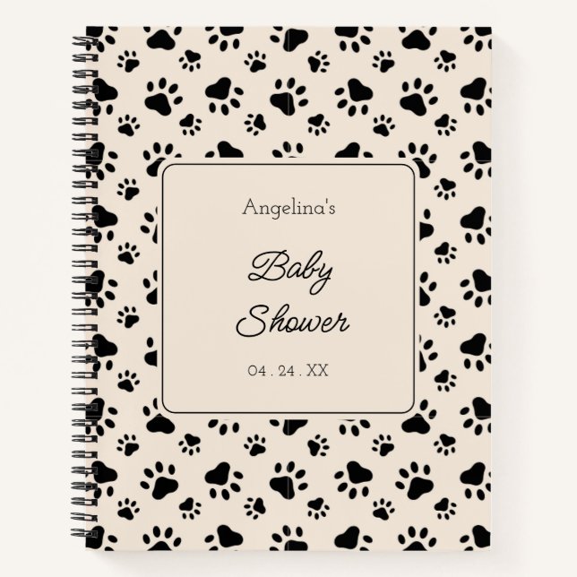 Carnet Baby shower de chien (Devant)