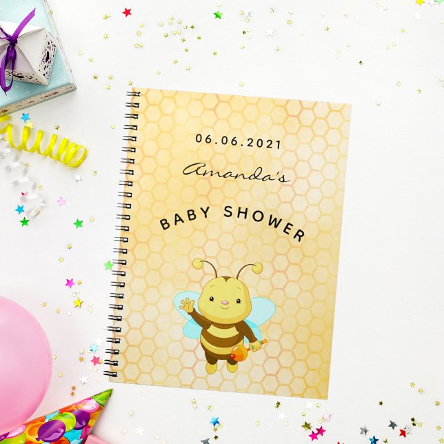 Carnet Baby shower mignon bosse abeille nid d'abeille liv (Créateur téléchargé)