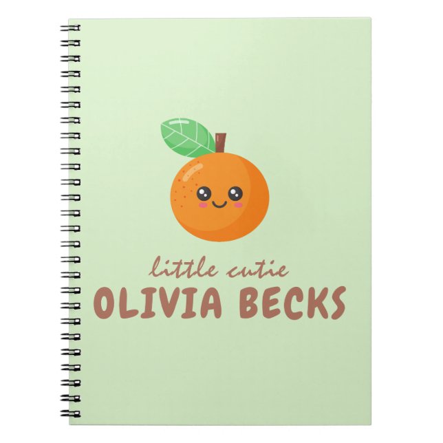 Carnet Baby shower orange de Little Cutie (Devant)