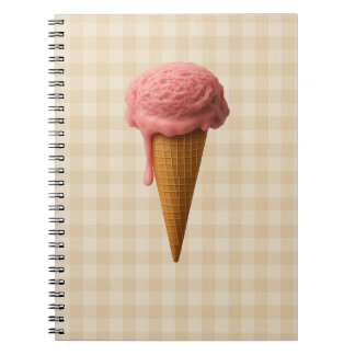 Carnet Back to school spiral notebook pink and beige