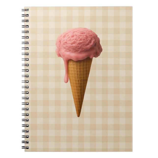 Carnet Back to school spiral notebook pink and beige (Devant)