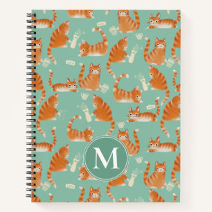 Carnet Bad Orange Tabby Chats Qui Frappe Des Choses