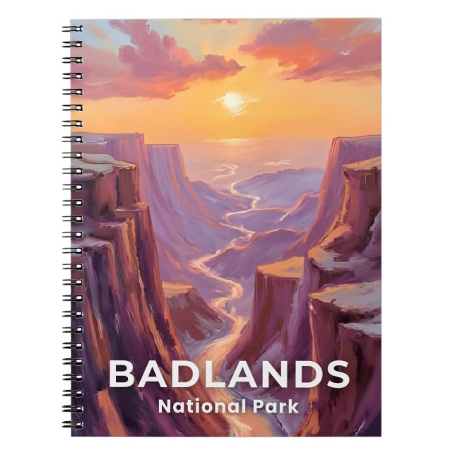 Carnet Badlands National Park South Dakota Painting (Devant)