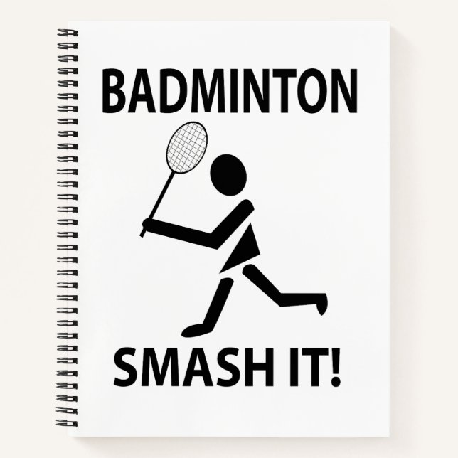 Carnet Badminton Smash It Sports Player Entraîneur Badmin (Devant)