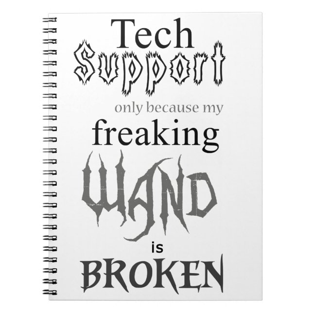 Carnet Baguette magique de support technique (Devant)