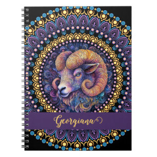 Carnet Baies Whimsical personnalisées Zodiac Dot Mandala