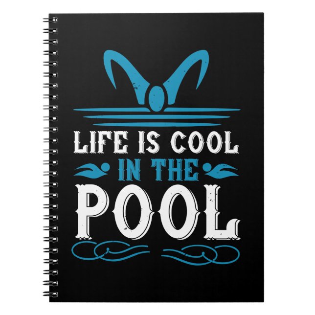 Carnet Baignade - La vie est cool dans la piscine (Devant)
