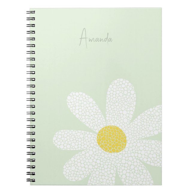 Carnet Baise blanche avec points (Devant)