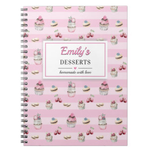 Carnet Baker Baking Sweet Dessert Blank Recipe Kitchen