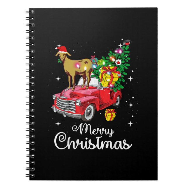 Carnet Balades de chèvre Rouge Voiture Noël (Devant)