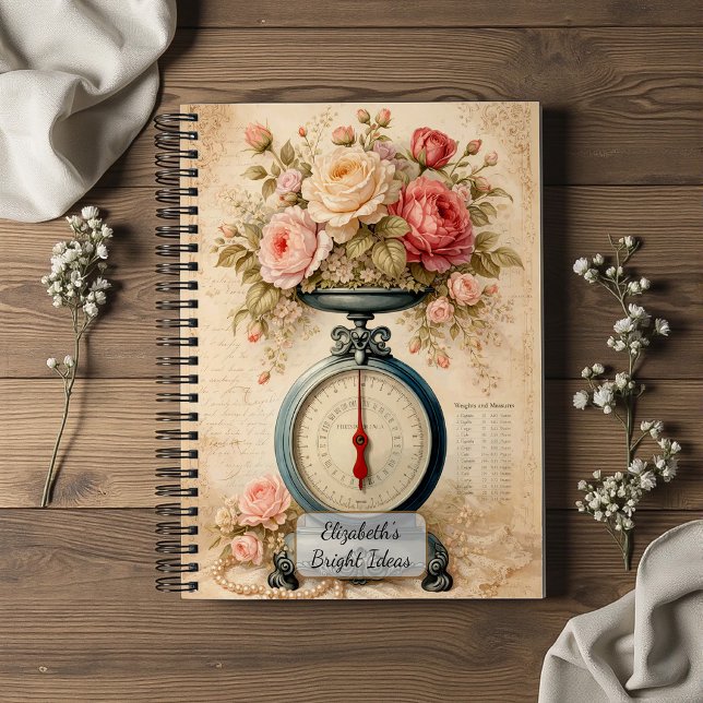 Carnet Balance de cuisine florale vintage (Créateur téléchargé)