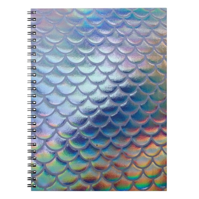 Carnet Balances de poissons de sirène bleu vert Holograph (Devant)