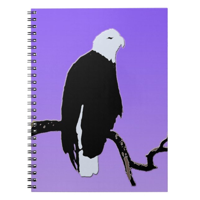 Carnet Bald Eagle at Sunset - Art original de la faune (Devant)