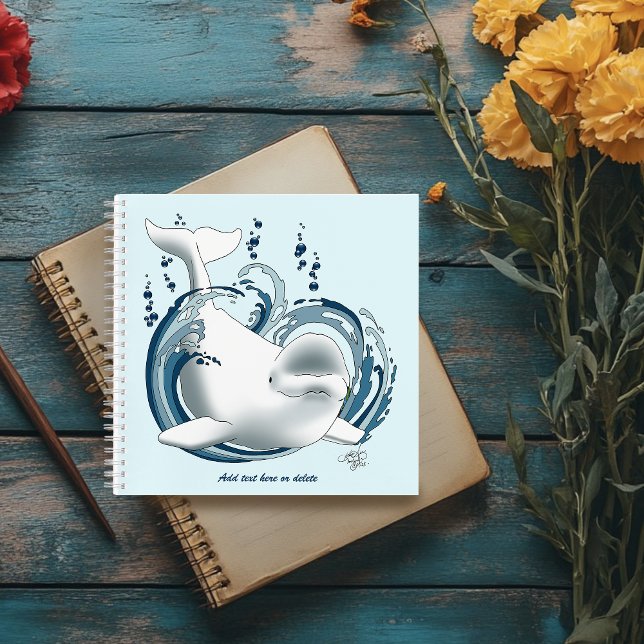 Carnet Baleine Béluga Bleue (Créateur téléchargé)