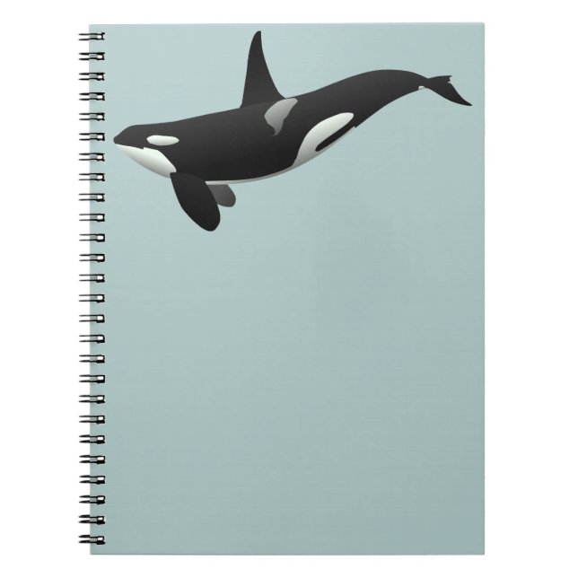 Carnet Baleine noire et blanche tueuse à Orca (Devant)