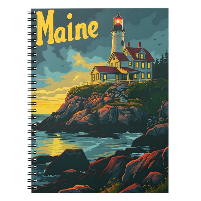 Carnet Balise côtière du Maine : Phare Majesté (Devant)