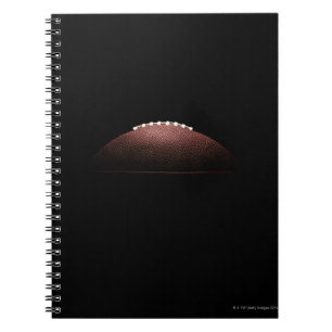 Carnet Ball de football américain sur arrière - plan noir
