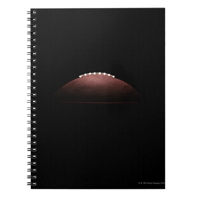 Carnet Ball de football américain sur arrière - plan noir (Devant)