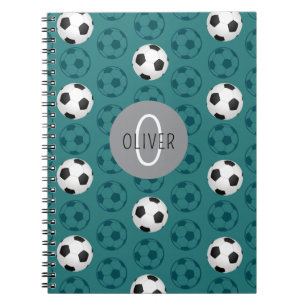 Carnet Balle de football personnalisée pour enfants Bleu