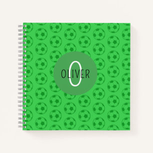 Carnet Balle de football personnalisée pour enfants Vert