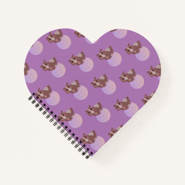 Carnet Balle d'exercice de fitness violette pour cochons  (Devant)