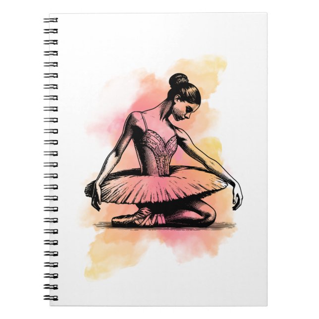 Carnet Ballerina Dancing in Color  (Devant)