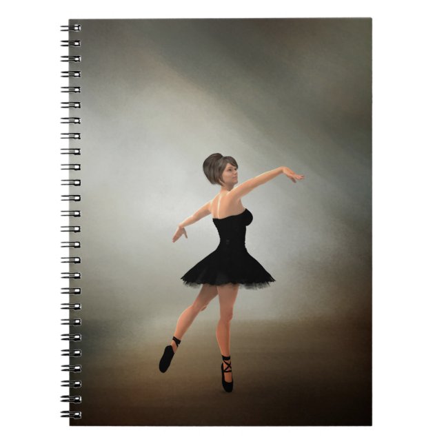 Carnet Ballerina en robe noire (Devant)