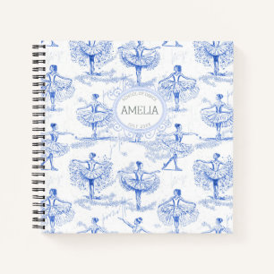 Carnet Ballerina Moves Motif Blue ID738