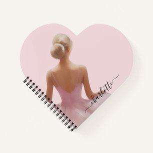 Carnet Ballerina peinte en rose