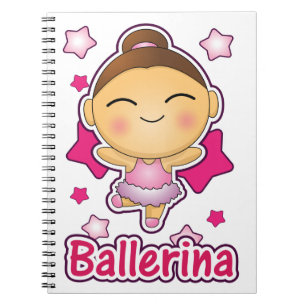 Carnet Ballerine mignonne de Kawaii faisant le ballet