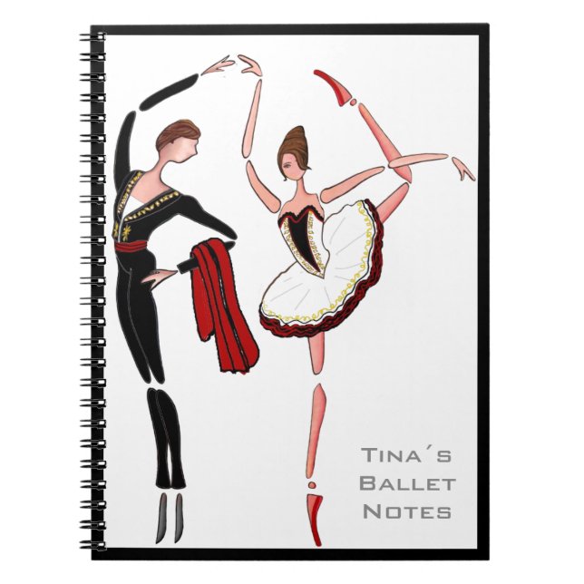 CARNET BALLERINE NOTWBOOK DE DANSEURS DE BALLET DE DON (Devant)