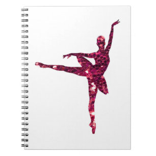 Carnet Ballerine scintillante rose