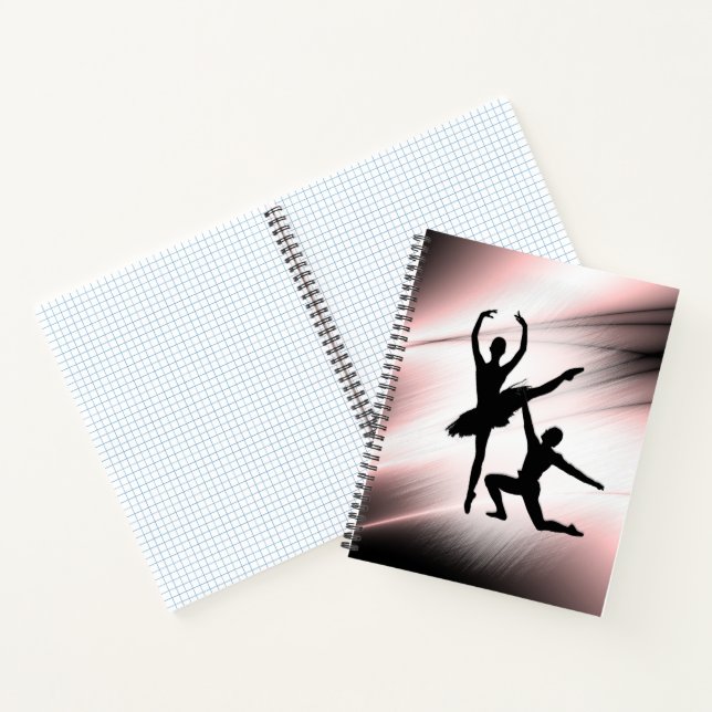 Carnet Ballet Couple Danse Accent rose (Intérieur)