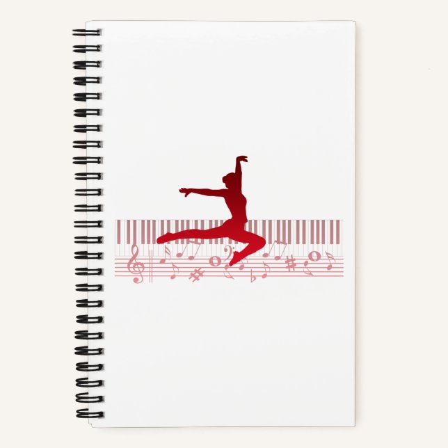 Carnet Ballet dancer sur clavier (Recto)
