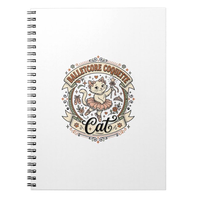Carnet Balletcore Coquette Chat Balletcore Coquette Chat  (Devant)