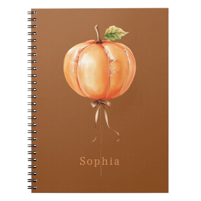 Carnet Ballon Citrouille Orange (Devant)