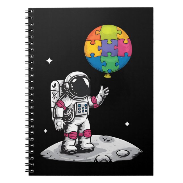 Carnet Ballon d'astronaute autiste Espace Sensibilisation (Devant)