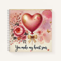 Ballon en forme de cœur floral doux Vous faites mo