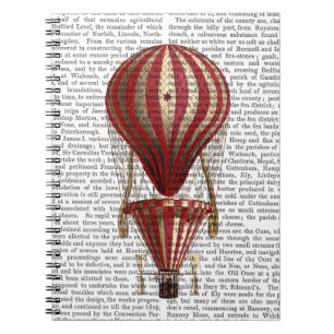 Carnet Ballons à air chaud en cascade rouge