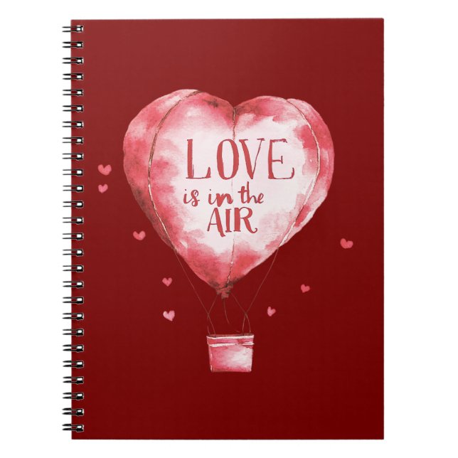 Carnet Ballons d'amour des Coeurs rouges (Devant)