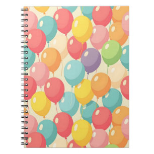 Carnet Ballons de fête de différentes couleurs